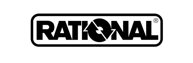 Logo marki RATIONAL na przezroczystym tle.